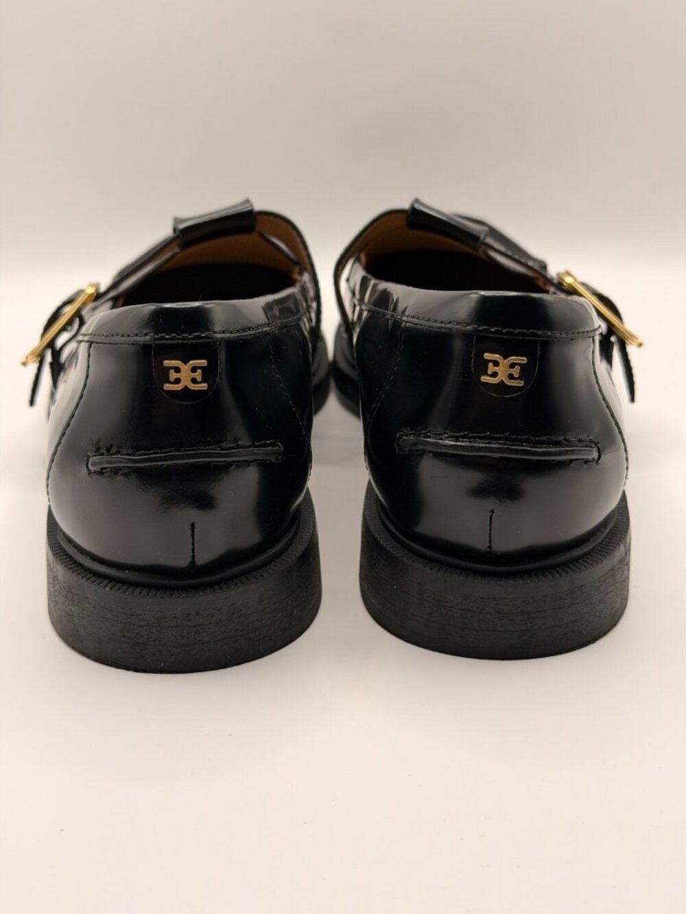 Sam Edelman Women's Elaina T-Strap Leather Mary Jane Black Loafers Sz 10.5 - Picture 8 of 9